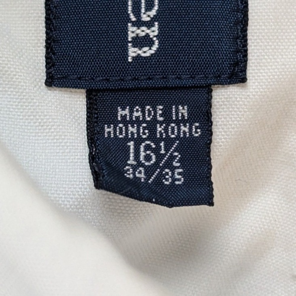 Ralph Lauren Mens Classic Fit White Cotton Button Down Shirt 16.5 34/35 Logo - Picture 8 of 14